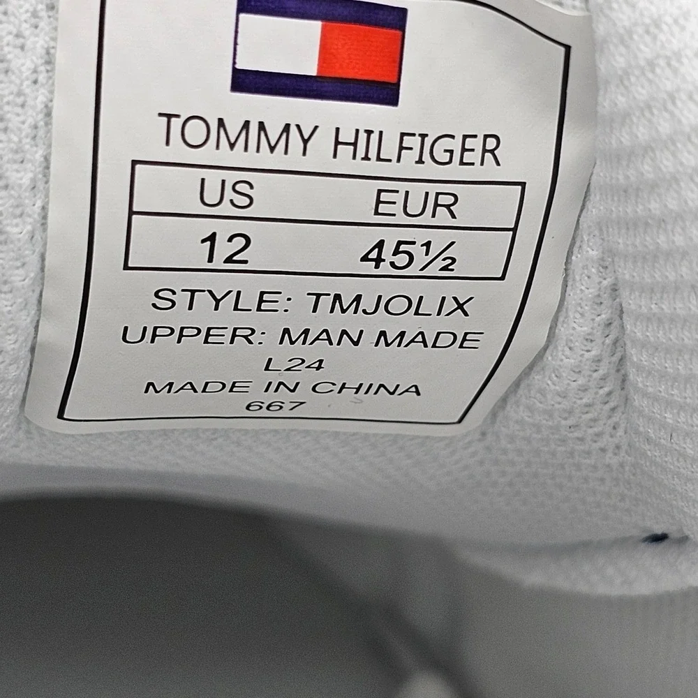Tommy Hilfiger Mens Sneaker Jolix Lace Up Memory Foam Fashion White‎ Size 12M